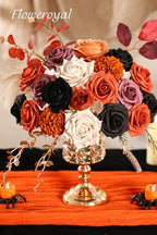 Artificial Flowers Black Flowers Mix Silk Flowers Fake Roses with Stems for DIY Wedding Bridal Bouquets, Baby, alternate view