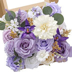 Artificial Flowers Combo Blue Fake Flowers for Wedding Home Decor