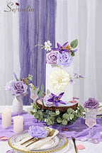 Artificial Flowers Combo Blue Fake Flowers for Wedding Home Decor, alternate view 2