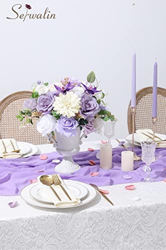 Artificial Flowers Combo Blue Fake Flowers for Wedding Home Decor, alternate view 3