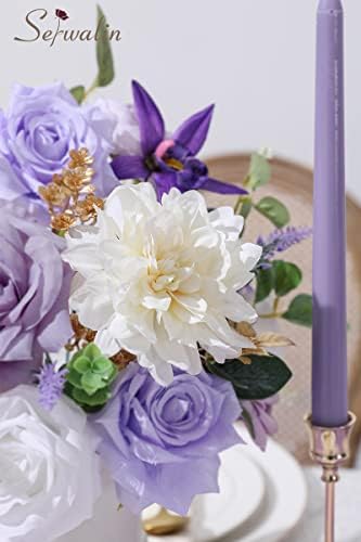 Artificial Flowers Combo Blue Fake Flowers for Wedding Home Decor, alternate view 6