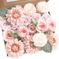 Artificial Flowers Combo Box Baby Pink Fake Rose Flower for Wedding Decor in Baby Pink
