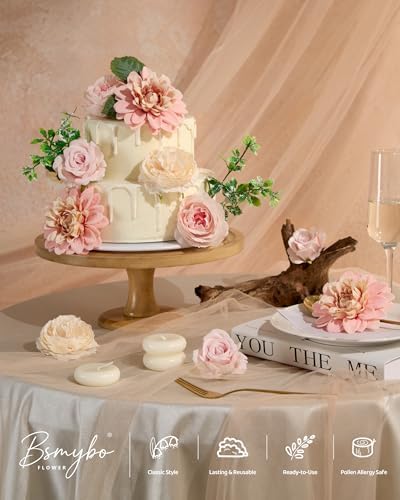 Artificial Flowers Combo Box Baby Pink Fake Rose Flower for Wedding Decor in Baby Pink, alternate view 2