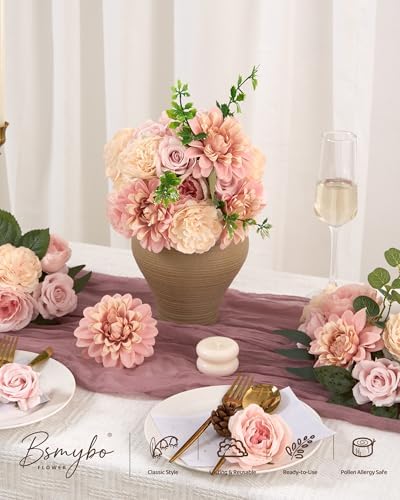 Artificial Flowers Combo Box Baby Pink Fake Rose Flower for Wedding Decor in Baby Pink, alternate view 4
