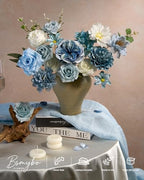 Artificial Flowers Combo Box Blue Fake Rose Flower for Wedding Decorations, alternate view 2