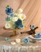 Artificial Flowers Combo Box Blue Fake Rose Flower for Wedding Decorations, alternate view 3