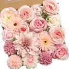 Artificial Flowers Combo Box Pink Fake Rose Flower for Wedding Decorations