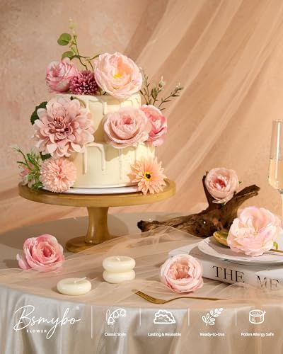 Artificial Flowers Combo Box Pink Fake Rose Flower for Wedding Decorations, alternate view 2
