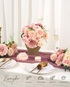 Artificial Flowers Combo Box Pink Fake Rose Flower for Wedding Decorations, alternate view 4