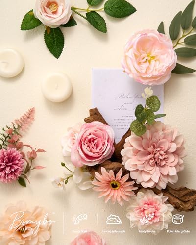 Artificial Flowers Combo Box Pink Fake Rose Flower for Wedding Decorations, alternate view 5