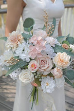Artificial Flowers Combo Box Set Champagne Fake Flower Leaf Box with Stems for DIY Wedding Bouquets Centerpieces, alternate