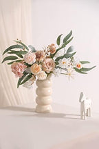 Artificial Flowers Combo Box Set Champagne Fake Flower Leaf Box with Stems for DIY Wedding Bouquets Centerpieces, alternate