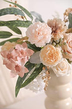 Artificial Flowers Combo Box Set Champagne Fake Flower Leaf Box with Stems for DIY Wedding Bouquets Centerpieces, alternate