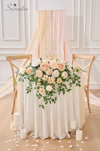 Artificial Flowers Combo Box Set Champagne Fake Flowers for DIY Table Centerpieces for Thanksgivings Day Bridal, alternate
