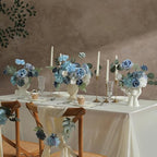 Artificial Flowers Combo Box Set Dusty Blue Flowers for DIY Wedding Bouquet Arrangements Bridal Shower Party, alternate view