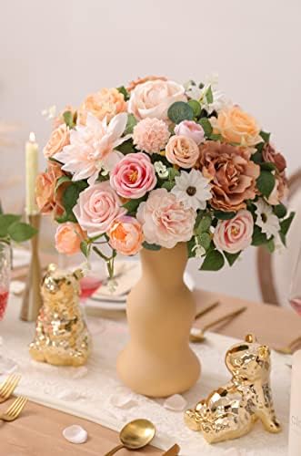 Artificial Flowers Combo Box Set Faux Flowers Bulk Flower Leaf with Stems for DIY Wedding Bouquets Centerpieces, alternate