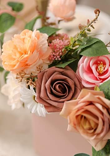 Artificial Flowers Combo Box Set Faux Flowers Bulk Flower Leaf with Stems for DIY Wedding Bouquets Centerpieces, alternate