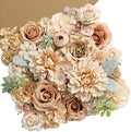 Artificial Flowers Combo Box Set Faux Flowers Bulk Flower Leaf with Stems for DIY Wedding Bouquets Centerpieces
