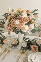 Artificial Flowers Combo Box Set Faux Flowers Bulk Flower Leaf with Stems for DIY Wedding Bouquets Centerpieces, alternate