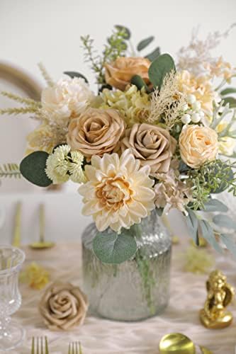 Artificial Flowers Combo Box Set Silk Flowers Fake Rose for DIY Floral Arrangements Wedding Bouquets, alternate view 5