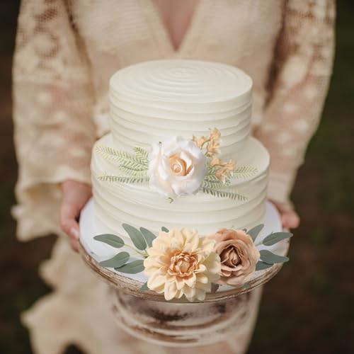 Artificial Flowers Combo Box Set Silk Flowers Fake Rose for DIY Floral Arrangements Wedding Bouquets, alternate view 6