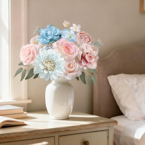 Artificial Flowers Combo Box Set Silk Flowers Fake Rose for DIY Floral Arrangements Wedding Bouquets, alternate view 6