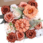 Artificial Flowers Combo Box Terracotta Fake Flower for Wedding Decorations