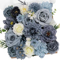 Artificial Flowers Combo, Dahlia Rose Dusty Blue Wedding Flowers in Dusty Blue