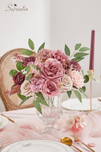 Artificial Flowers Combo Dusty Pink Fake Rose Flower for Wedding in A Baby Dusty Rose, alternate view 5