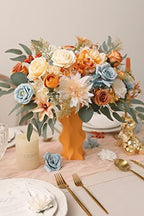 Artificial Flowers Combo Fake Silk Flowers Fall Bouquets for DIY Wedding Bouquets Centerpieces Party Baby Shower, alternate