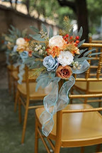 Artificial Flowers Combo Fake Silk Flowers Fall Bouquets for DIY Wedding Bouquets Centerpieces Party Baby Shower, alternate
