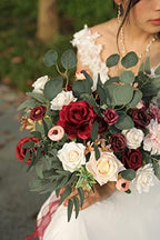 Artificial Flowers Combo Set Fake Flower Leaf Box with Stems for DIY Wedding Bouquets Centerpieces Flower, alternate view 3