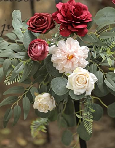 Artificial Flowers Combo Set Fake Flower Leaf Box with Stems for DIY Wedding Bouquets Centerpieces Flower, alternate view 5