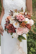 Artificial Flowers Combo Set Fake Flower Leaf Box with Stems for DIY Wedding Bouquets Centerpieces Flower, alternate view 2