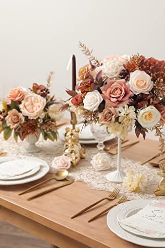Artificial Flowers Combo Set Fake Flower Leaf Box with Stems for DIY Wedding Bouquets Centerpieces Flower, alternate view 5