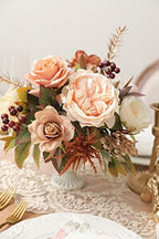 Artificial Flowers Combo Set Fake Flower Leaf Box with Stems for DIY Wedding Bouquets Centerpieces Flower, alternate view 6