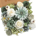 Artificial Flowers Combo Set Fake Flower Leaf Box with Stems for DIY Wedding Bouquets Centerpieces Arrangements