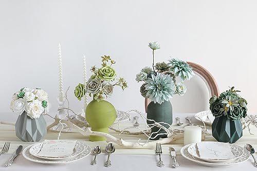 Artificial Flowers Combo Set Fake Flower Leaf Box with Stems for DIY Wedding Bouquets Centerpieces Arrangements, alternate