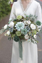 Artificial Flowers Combo Set Fake Flower Leaf Box with Stems for DIY Wedding Bouquets Centerpieces Arrangements, alternate
