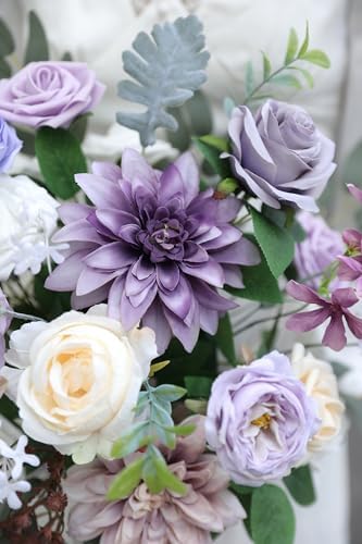 Artificial Flowers Combo Set Fake Flower Leaf Box with Stems for DIY Wedding Bouquets Centerpieces Arrangements, alternate