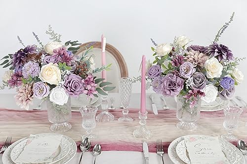 Artificial Flowers Combo Set Fake Flower Leaf Box with Stems for DIY Wedding Bouquets Centerpieces Arrangements, alternate