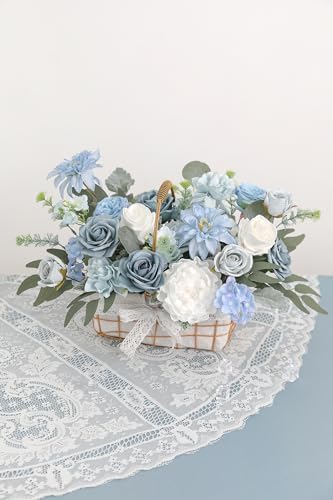 Artificial Flowers Combo Set Fake Flower Leaf Box with Stems for DIY Wedding Bouquets Centerpieces Arrangements, alternate