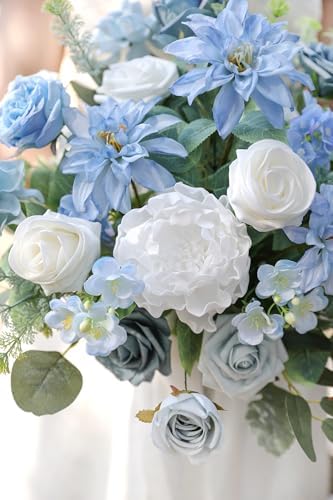 Artificial Flowers Combo Set Fake Flower Leaf Box with Stems for DIY Wedding Bouquets Centerpieces Arrangements, alternate