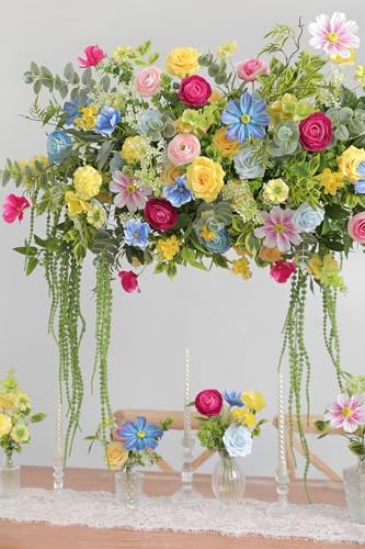 Artificial Flowers Combo Set Faux Flowers Bulk Flower Leaf with Stems for DIY Wedding Bouquets Centerpieces Baby, alternate