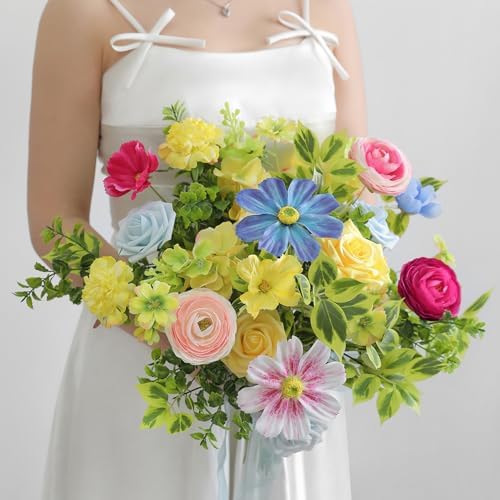 Artificial Flowers Combo Set Faux Flowers Bulk Flower Leaf with Stems for DIY Wedding Bouquets Centerpieces Baby, alternate