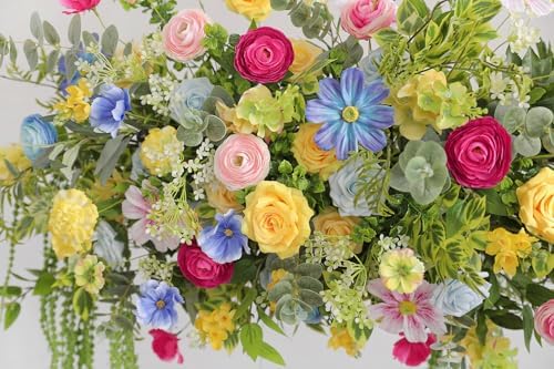 Artificial Flowers Combo Set Faux Flowers Bulk Flower Leaf with Stems for DIY Wedding Bouquets Centerpieces Baby, alternate