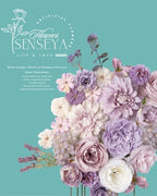 Artificial Flowers Combo Set, Purple Silk Roses, Peonies, Dahlias with Stems for DIY Wedding Bouquets, Baby, alternate view 2