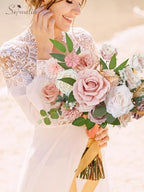 Artificial Flowers Dusty Pink Flowers Wedding Home Decor in A Abby Rose Garden, alternate view 6