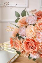 Artificial Flowers Fake Rose Flowers Dahlia with Stems for DIY Wedding Bridal Bouquets, Baby Shower, Floral, alternate view 2