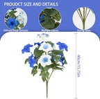 Artificial Flowers for Outdoors, Faux Petunias Spring Summer Decoration, Fake Flowers Plants UV Resistant Look, alternate
